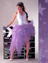 vestido corto violeta